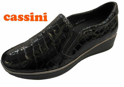 Marne Black Croc Patent