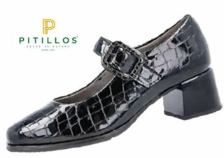 Pagan Black Patent Croc